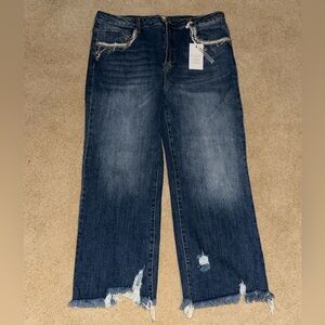 Risen 2X Straight Leg Women’s Jeans - Dark Blue